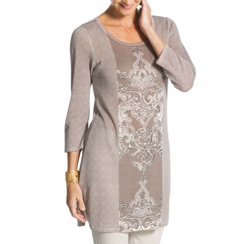 Chico's Mystic Scroll Athena Pullover Sweater